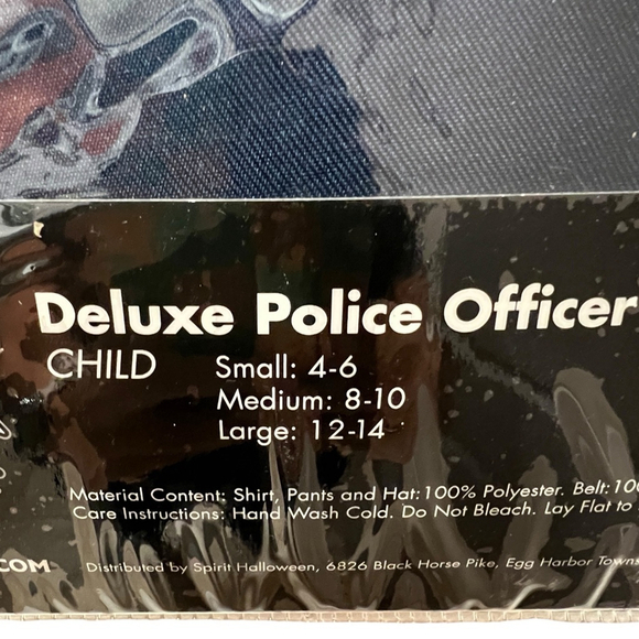 Kids Spirit Halloween Police Officer Costume, Size Large - Picture 4 of 5
